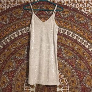 White velvet dress